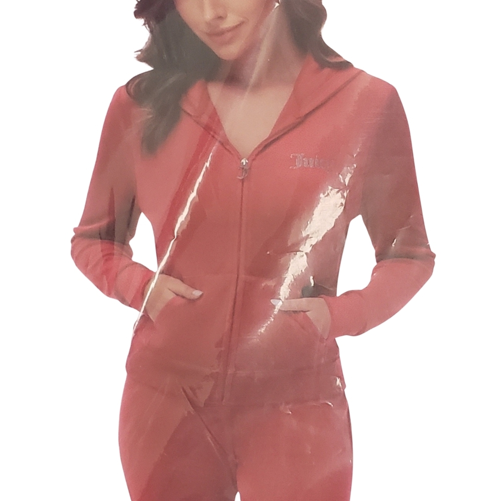 Juicy Couture x Mean Girls Women's Velour Zip Up Jacket Red NWT